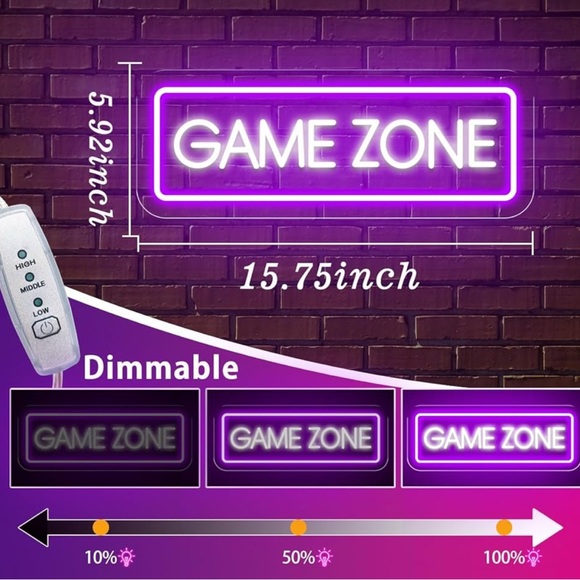 Neon Sign Gaming Neon Sign for Game Room Decor 
NIB - Picture 3 of 17